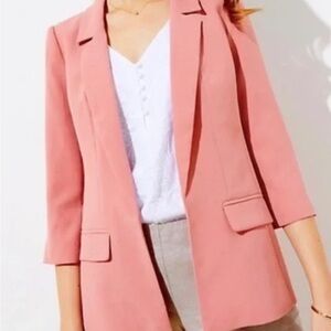 LOFT Blush Pink Open Blazer 00P